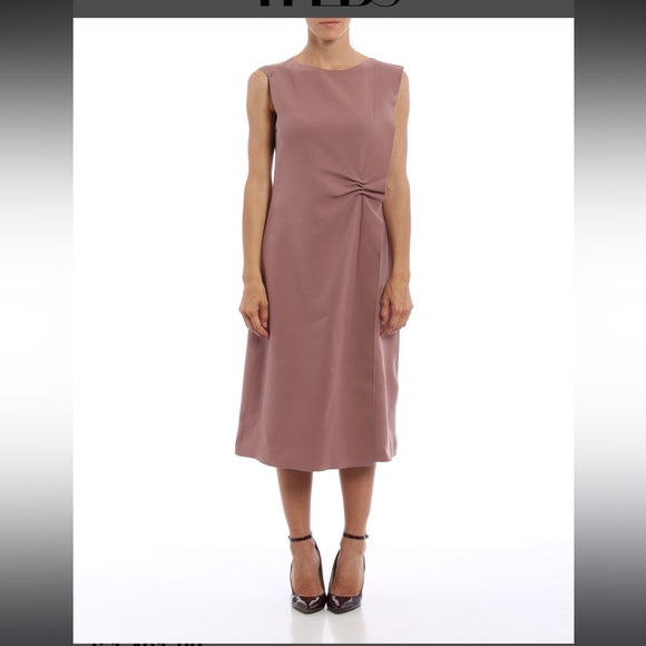 Bottega Veneta Wool Crepe Knee Length Dress - Picture 5 of 6